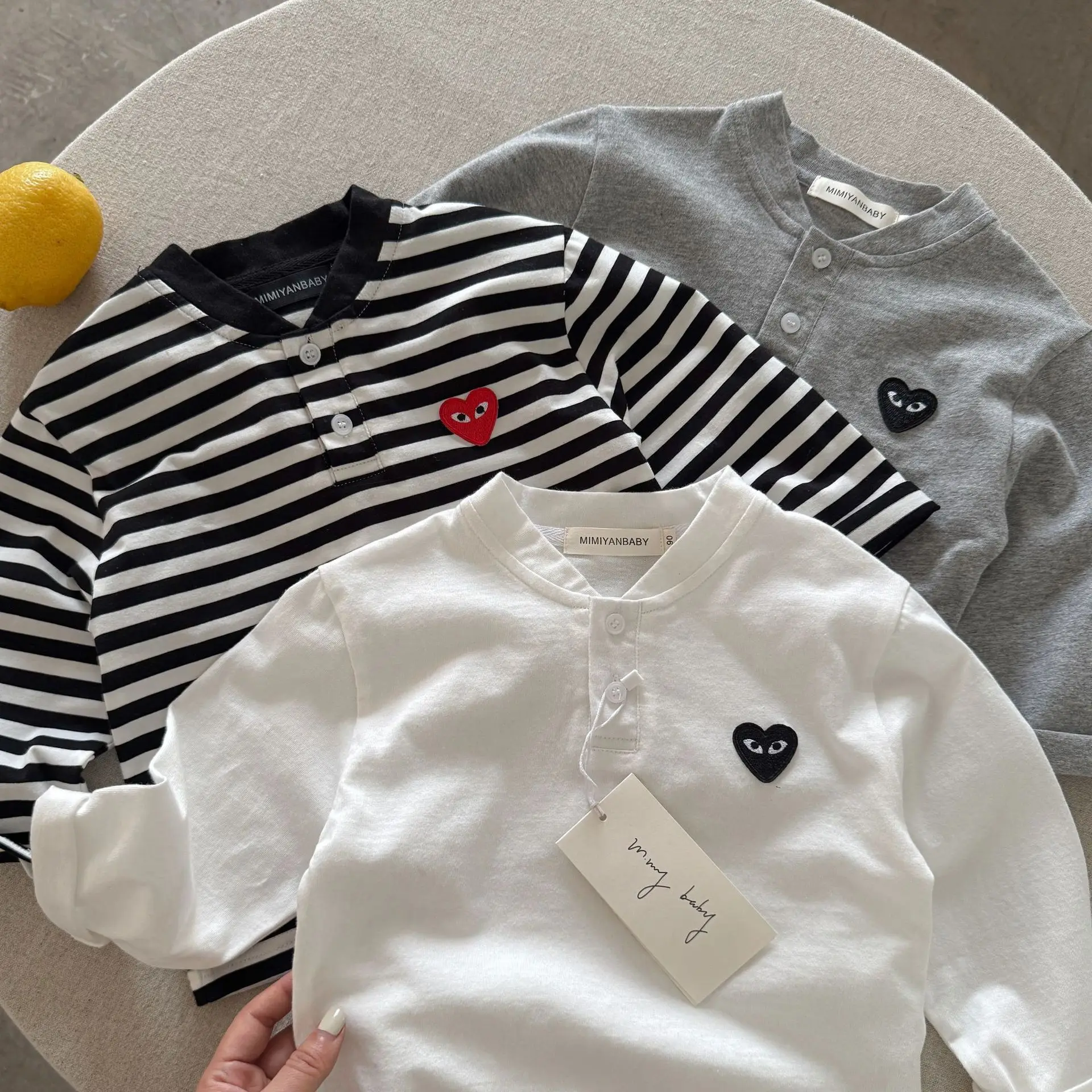 White Heart T-Shirt for Boys Spring Autumn — feature 13