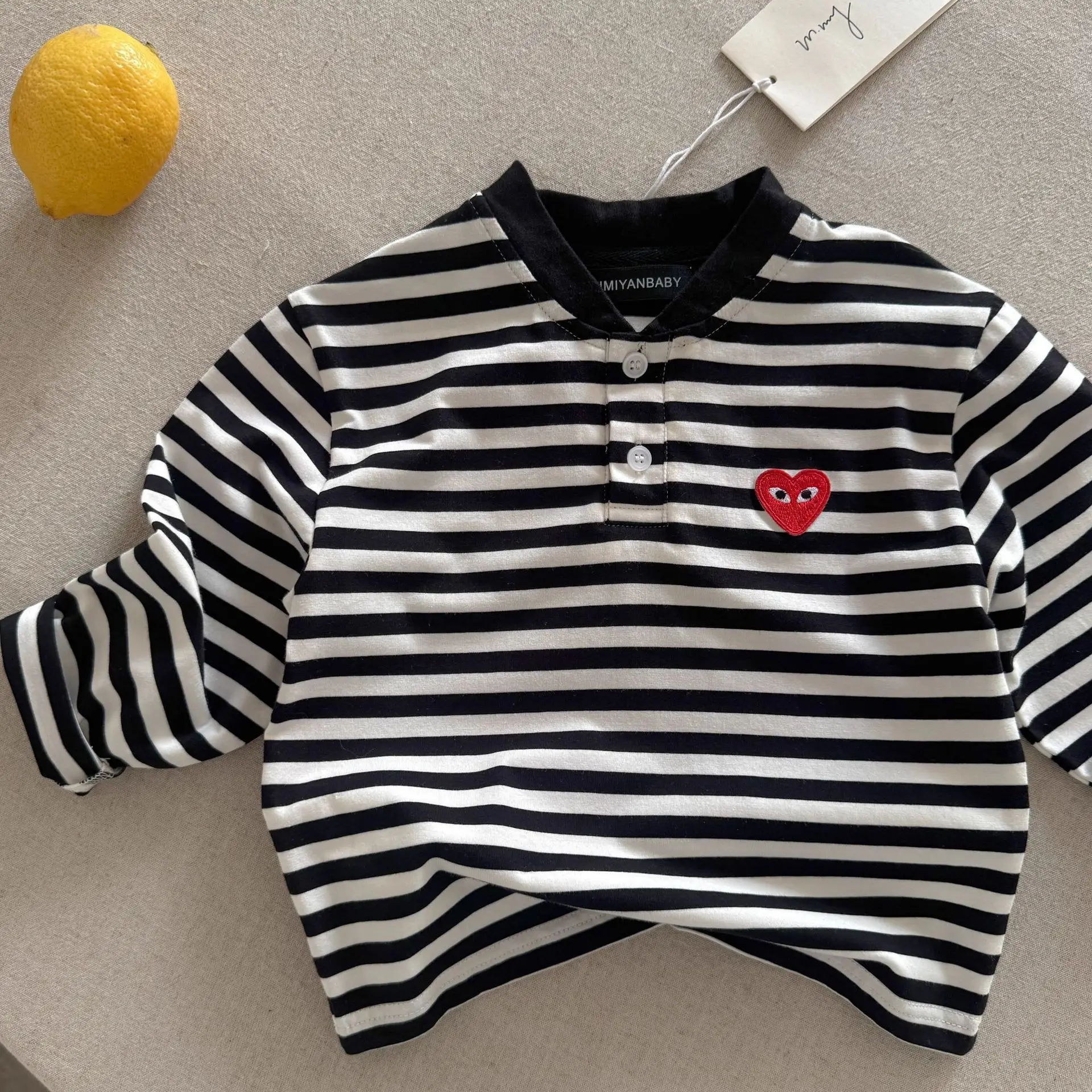 White Heart T-Shirt for Boys Spring Autumn - Image 4