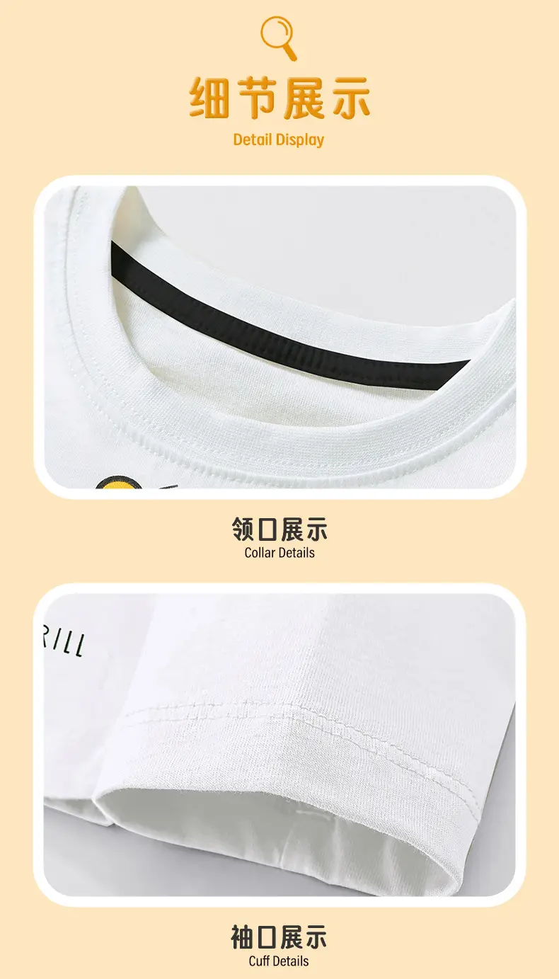 Kids Cotton T-Shirt Cartoon Excavator Print — feature 9