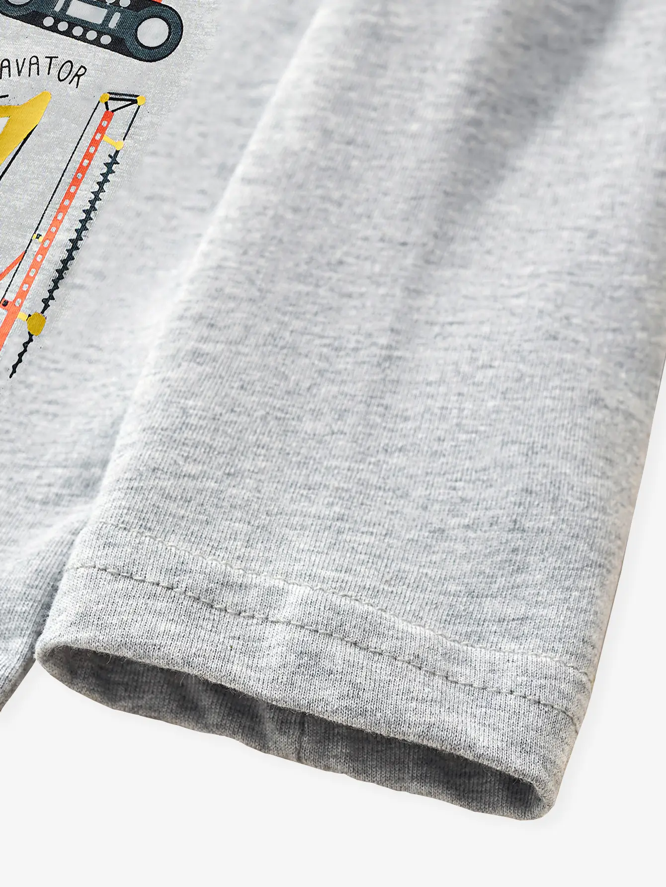 European American Boys Cotton Excavator Print Sweatshirt