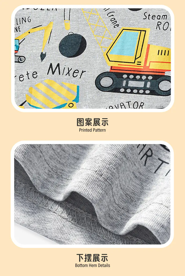 European American Boys Cotton Excavator Print Sweatshirt — feature 10