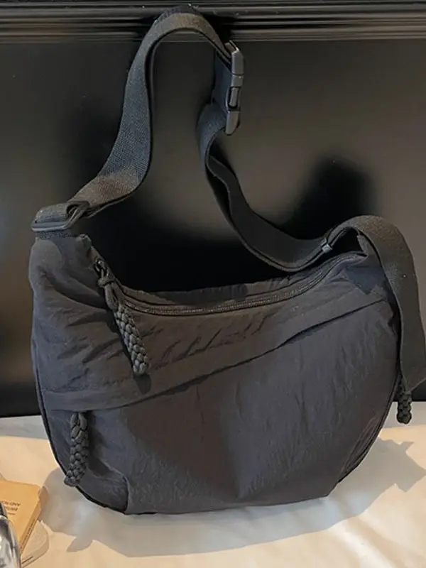 2026 Women's Black Crossbody Bag with Adjustable Strap