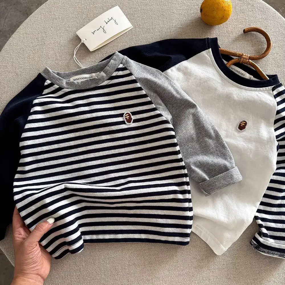 Sweet Little Chef Boys Striped T-Shirt Autumn New — feature 11