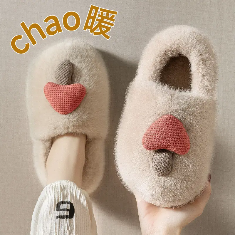 Maternity Cotton Slippers for Women, Autumn and Winter 2025 New Indoor Home Non-Slip Warm Plush Cotton Shoes for Women - Image 10