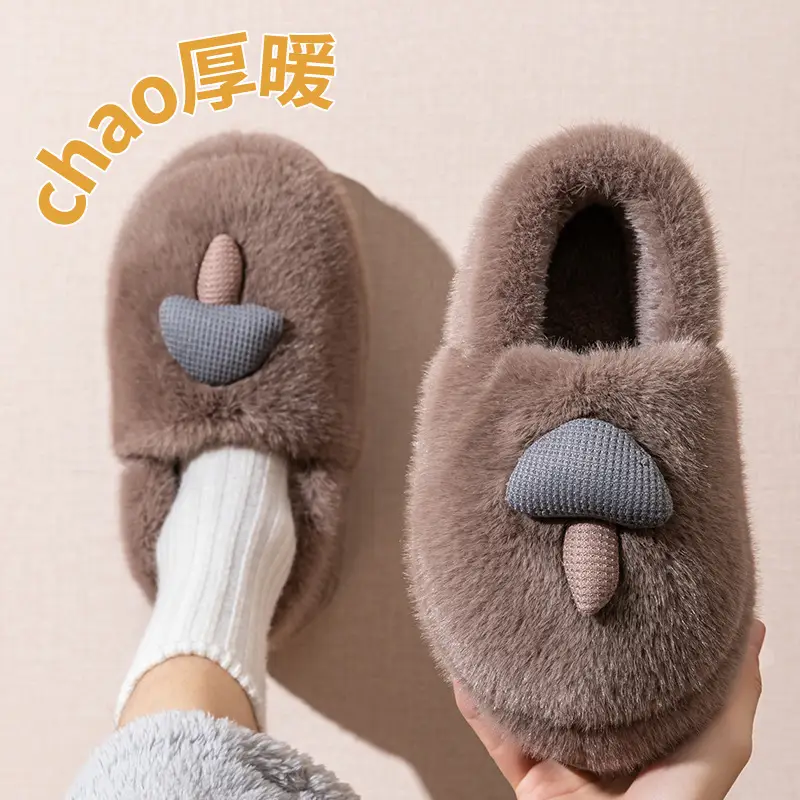 Maternity Cotton Slippers for Women, Autumn and Winter 2025 New Indoor Home Non-Slip Warm Plush Cotton Shoes for Women - Image 5