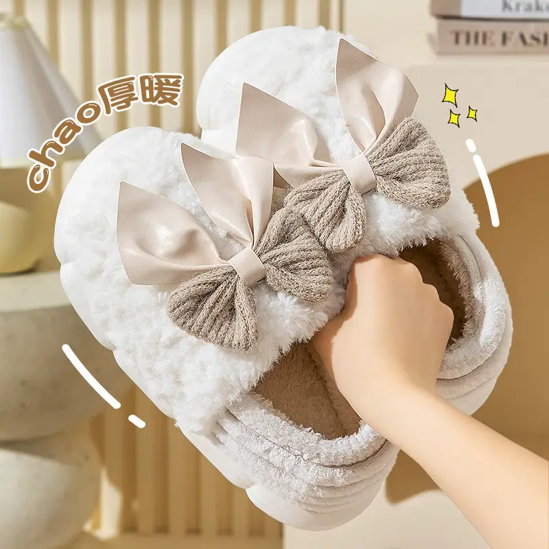 Maternity Cotton Slippers for Women, Autumn and Winter 2025 New Indoor Home Non-Slip Warm Plush Cotton Shoes for Women - Image 6