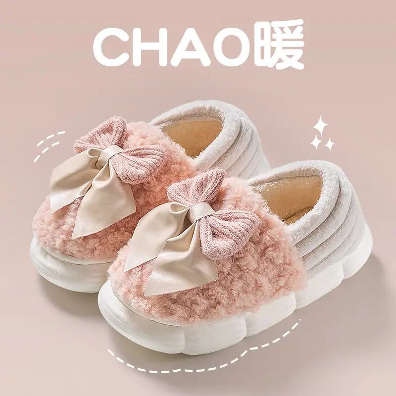 Maternity Cotton Slippers for Women, Autumn and Winter 2025 New Indoor Home Non-Slip Warm Plush Cotton Shoes for Women - Image 7