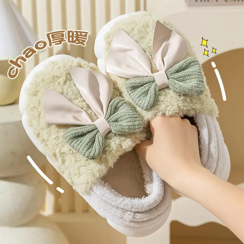 Maternity Cotton Slippers for Women, Autumn and Winter 2025 New Indoor Home Non-Slip Warm Plush Cotton Shoes for Women - Image 8