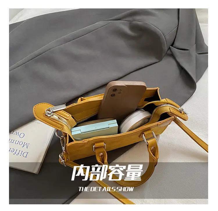 Small Square Brown Leather Handbag for Women — feature 5