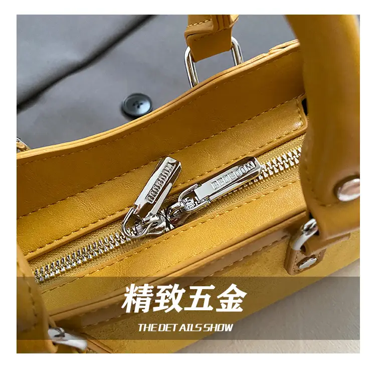 Small Square Brown Leather Handbag for Women — feature 6