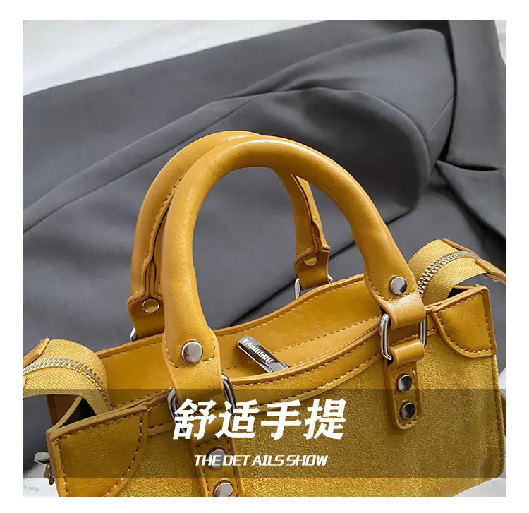 Small Square Brown Leather Handbag for Women — feature 8