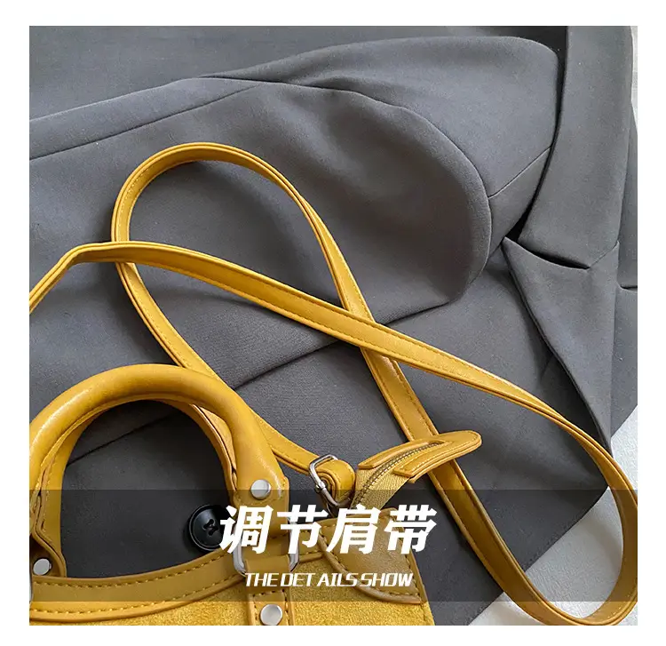 Small Square Brown Leather Handbag for Women — feature 9