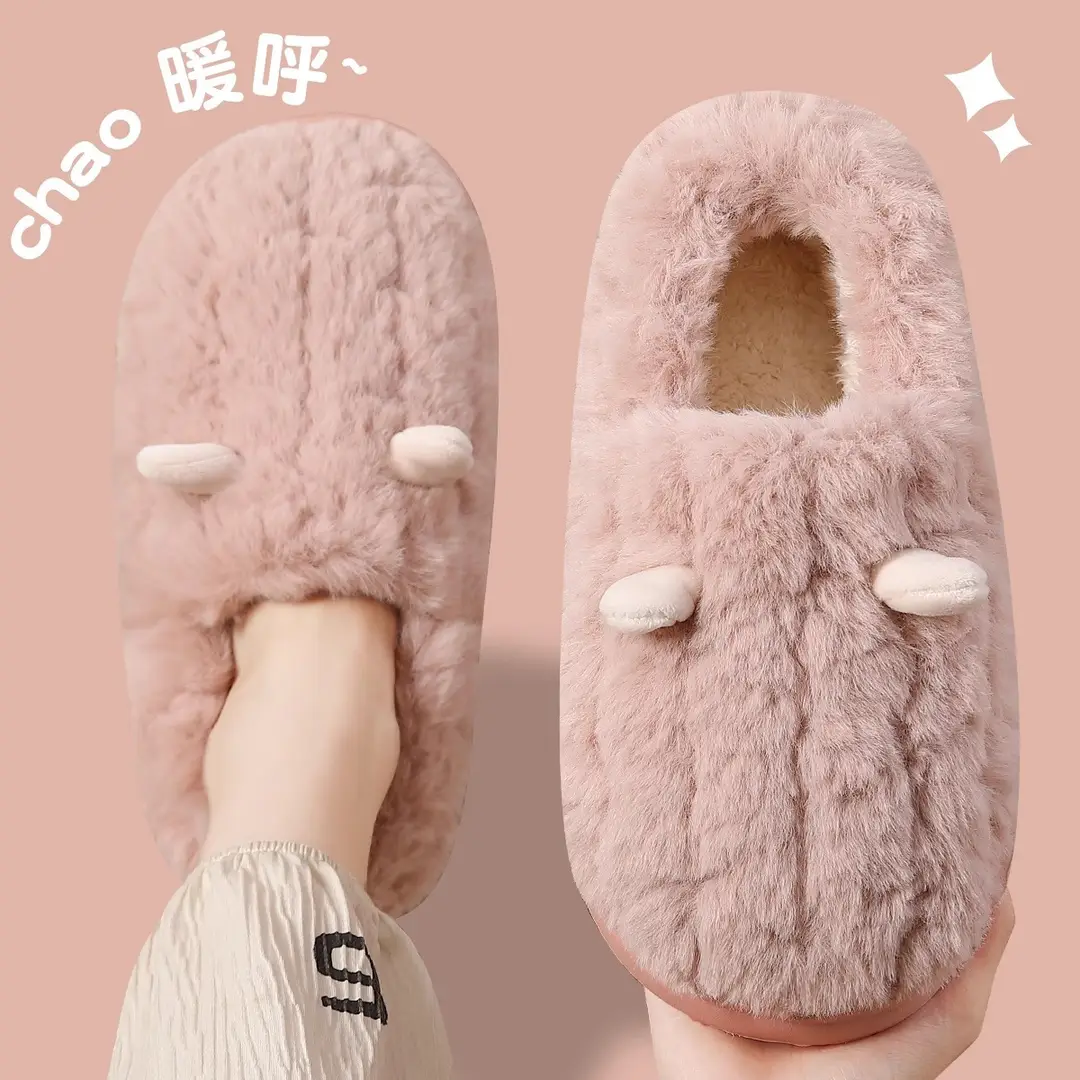 Women's Cotton Slippers for Autumn and Winter 2025, New Indoor Home Non-Slip Warm Plush Maternity Cotton Shoes - Image 12