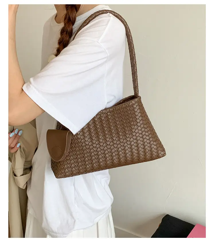 Women's Cross-Brown Woven Shoulder Bag 2025 — feature 10