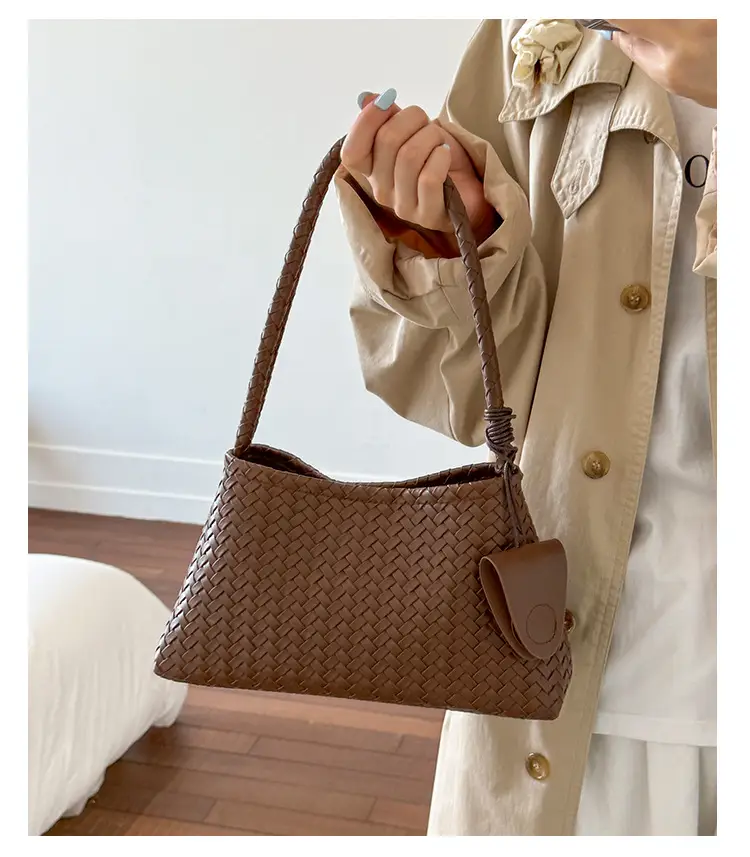 Women's Cross-Brown Woven Shoulder Bag 2025 — feature 15