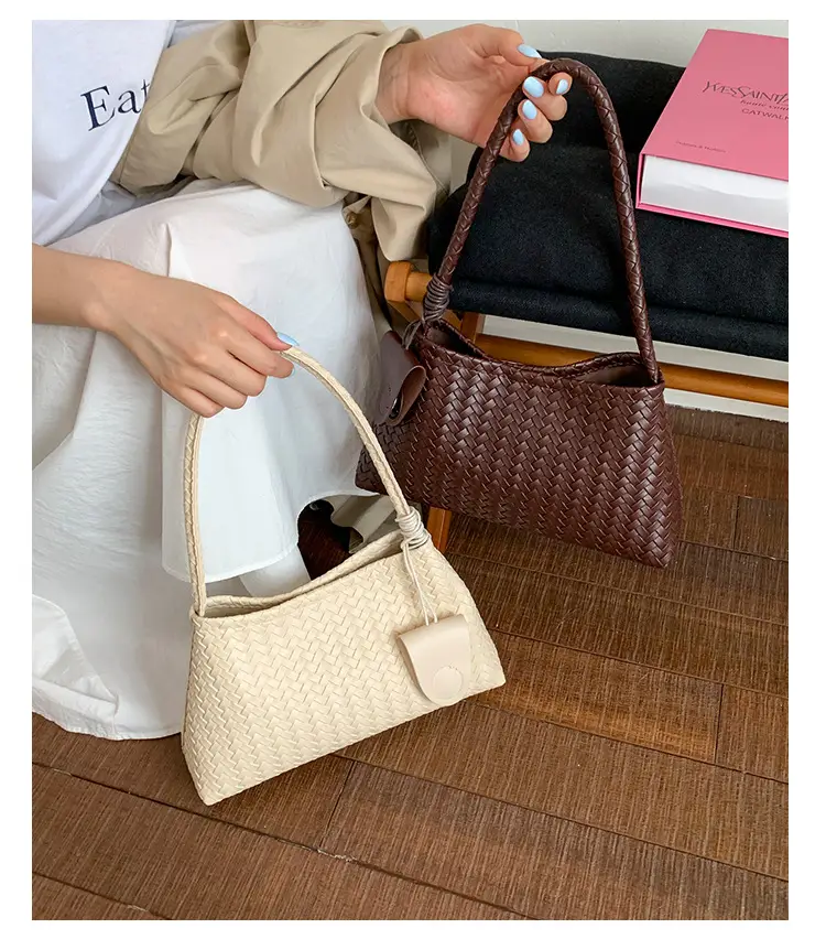 Women's Cross-Brown Woven Shoulder Bag 2025 — feature 16