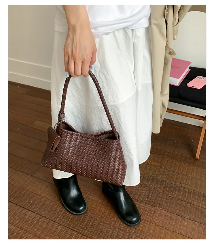 Women's Cross-Brown Woven Shoulder Bag 2025 — feature 21