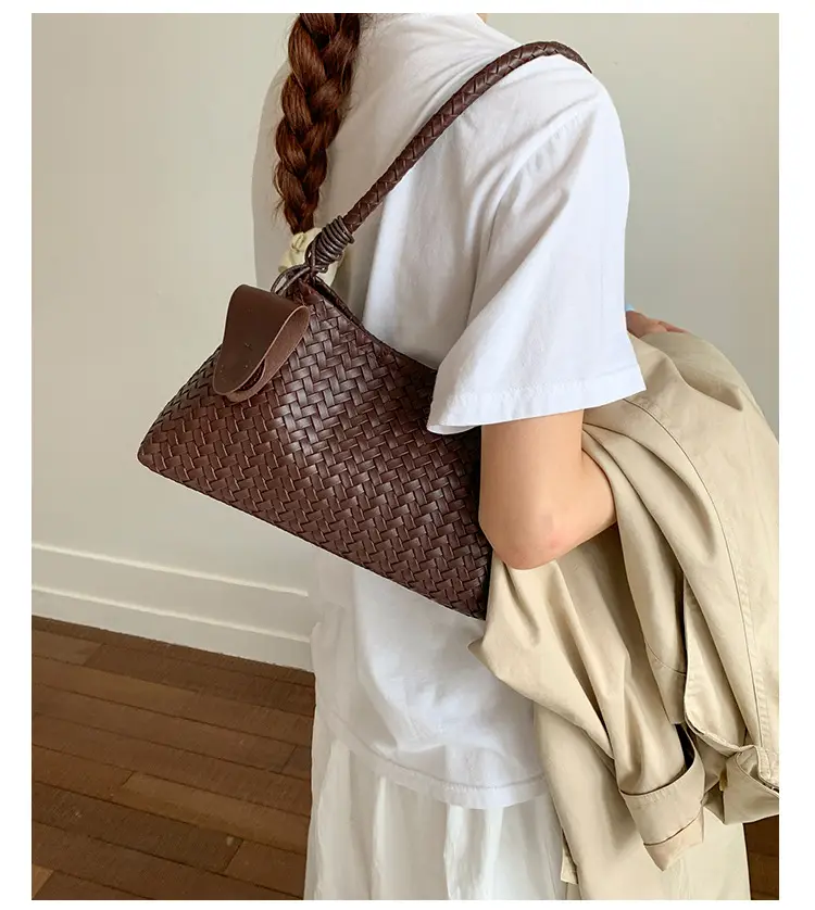 Women's Cross-Brown Woven Shoulder Bag 2025 — feature 22