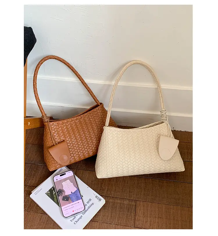 Women's Cross-Brown Woven Shoulder Bag 2025 — feature 37