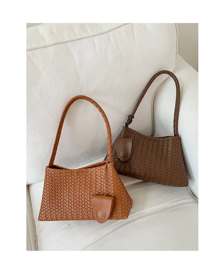 Women's Cross-Brown Woven Shoulder Bag 2025 — feature 5