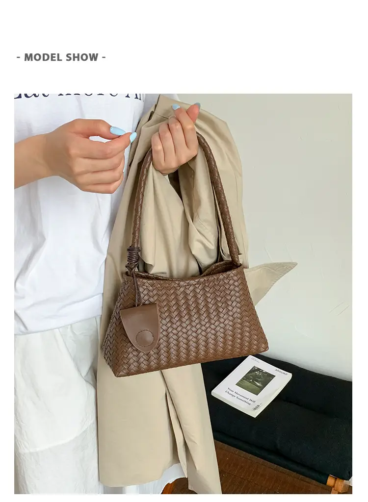 Women's Cross-Brown Woven Shoulder Bag 2025 — feature 8