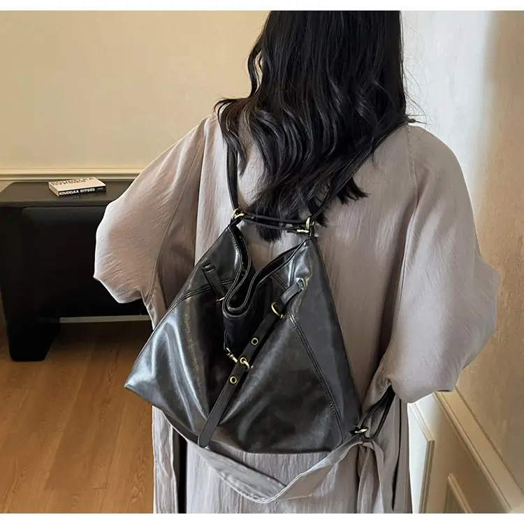 Women Retro Crossbody Bag Set Brown Black Leather 2025 — feature 11