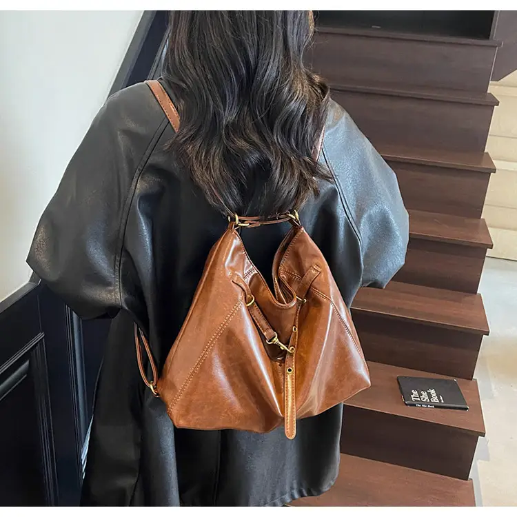 Women Retro Crossbody Bag Set Brown Black Leather 2025 — feature 15