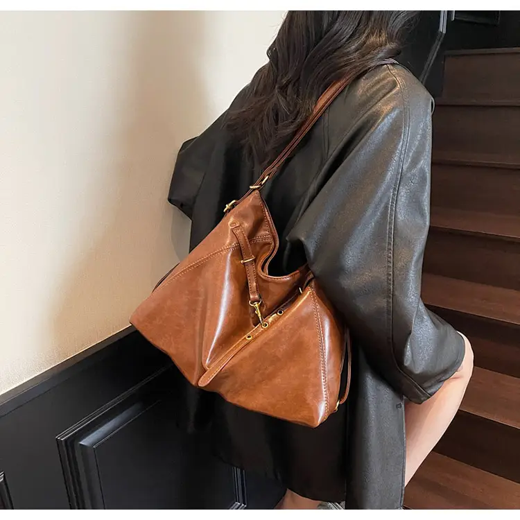 Women Retro Crossbody Bag Set Brown Black Leather 2025 — feature 17