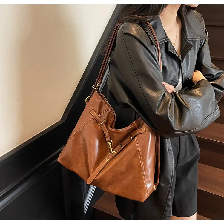 Women Retro Crossbody Bag Set Brown Black Leather 2025 — feature 18
