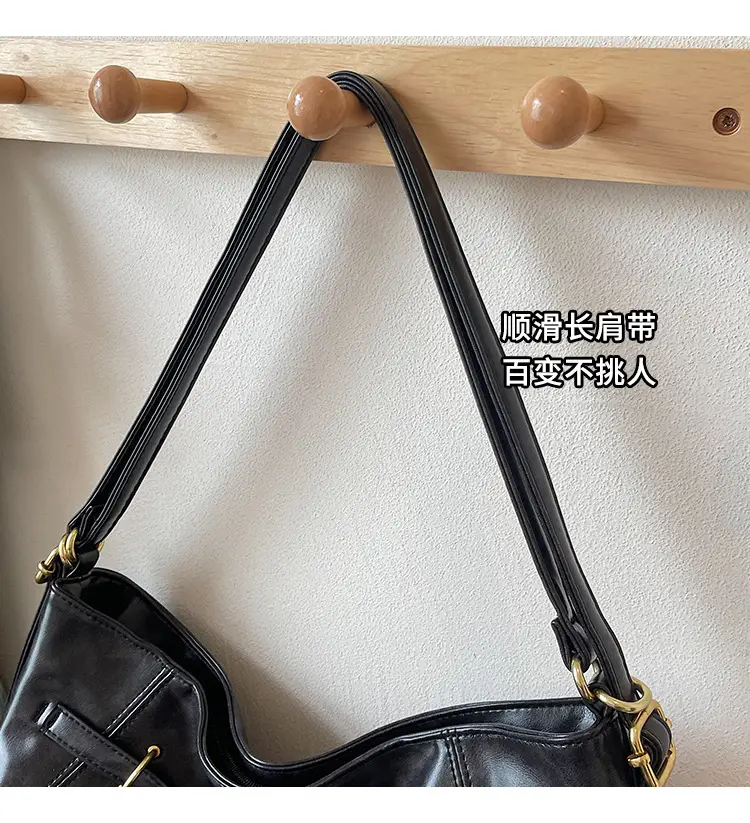 Women Retro Crossbody Bag Set Brown Black Leather 2025 — feature 2