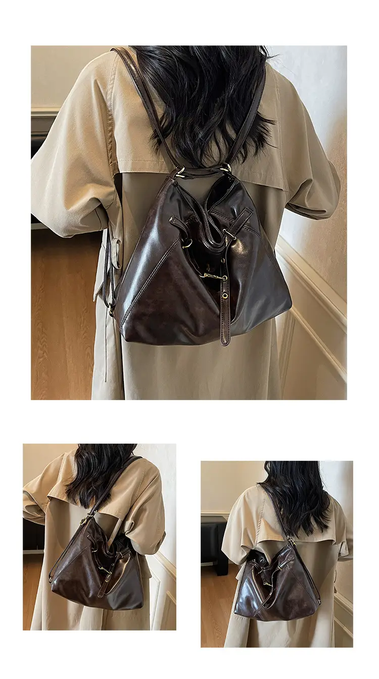 Women Retro Crossbody Bag Set Brown Black Leather 2025 — feature 20