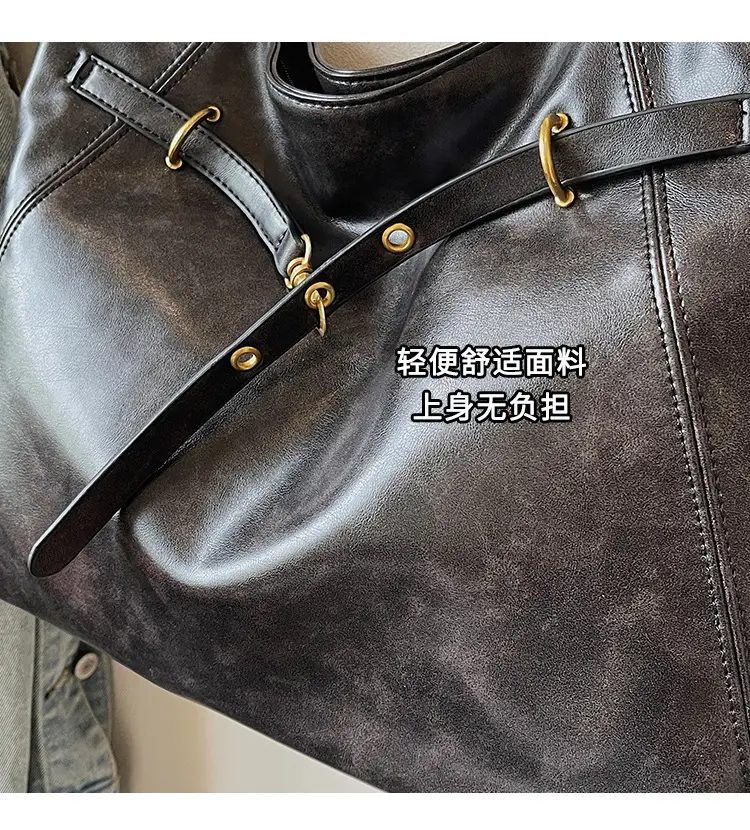 Women Retro Crossbody Bag Set Brown Black Leather 2025 — feature 3