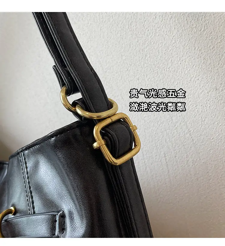Women Retro Crossbody Bag Set Brown Black Leather 2025 — feature 5