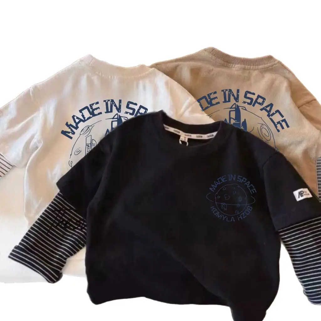 Made in Space Kids T-Shirt Black White Gold 2025 - Image 7
