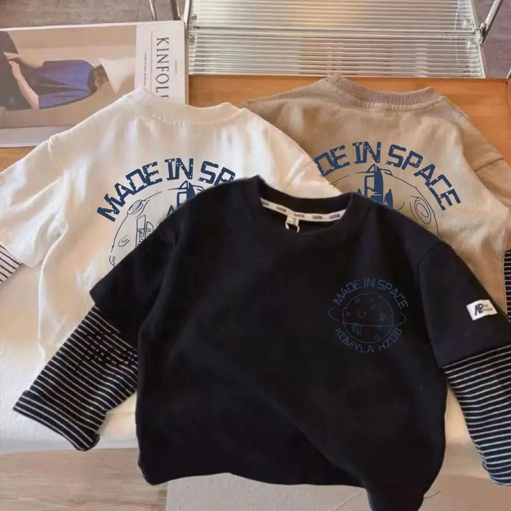 Made in Space Kids T-Shirt Black White Gold 2025 — feature 11