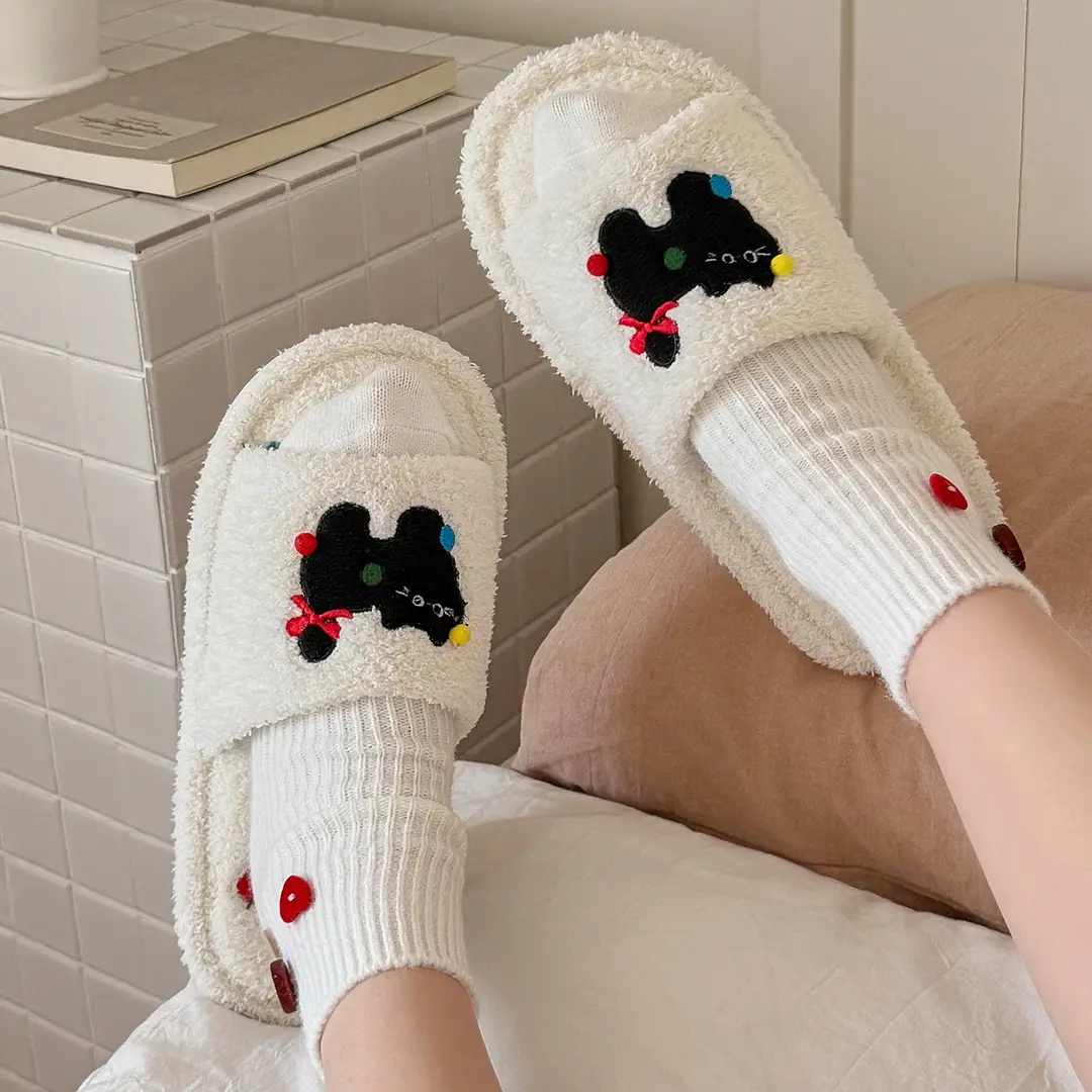 Cartoon Cotton Slippers for Women Autumn and Winter Indoor Home Cute Cotton Slippers Plush Shoes Warm Home Cotton Shoes for Women Wholesale - Image 3