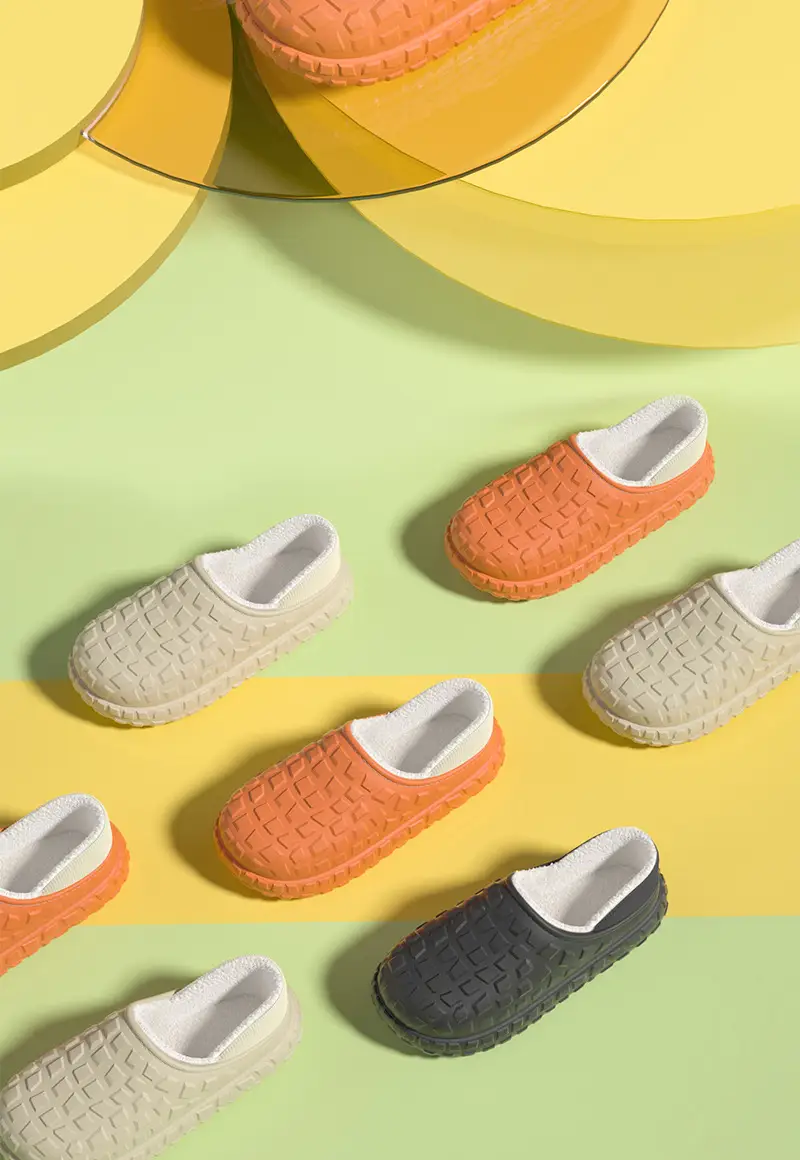 Orange Cotton Slippers 4.0cm Thick Warm Comfortable — feature 3