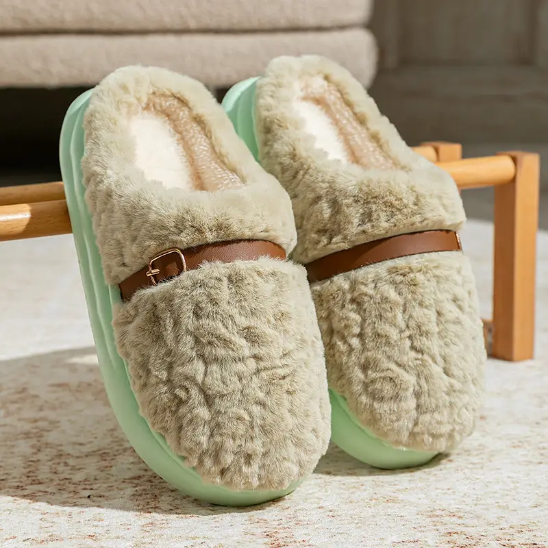 Fleece Lined Winter Slippers for Men & Women - Image 2