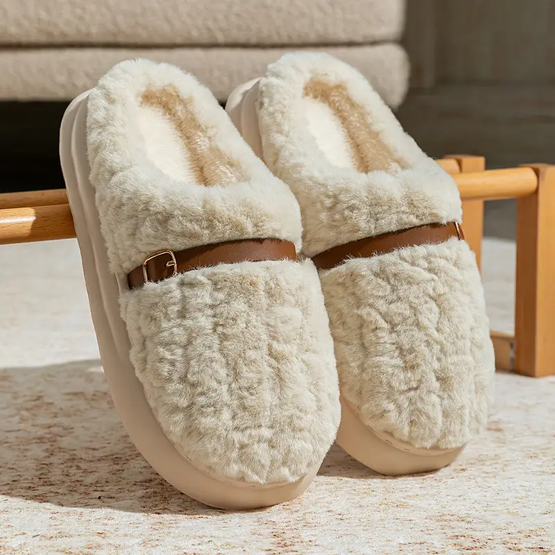 Fleece Lined Winter Slippers for Men & Women - Image 3