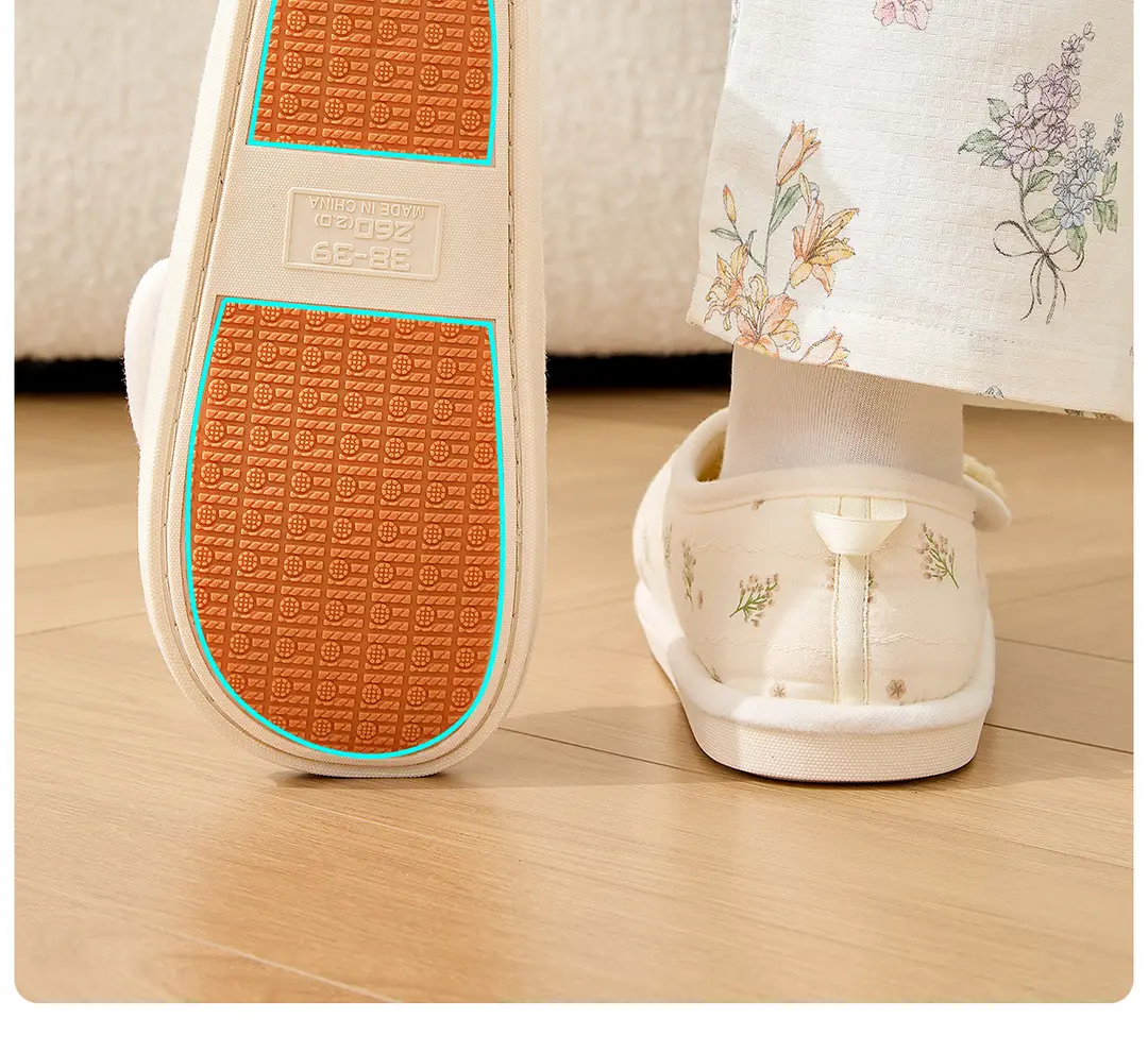 Maternity Postpartum Shoes Summer Thin Closed-Back Soft Sole Anti-Slip Cotton Slippers for Home Use Autumn and Winter Women's Home Use — feature 21