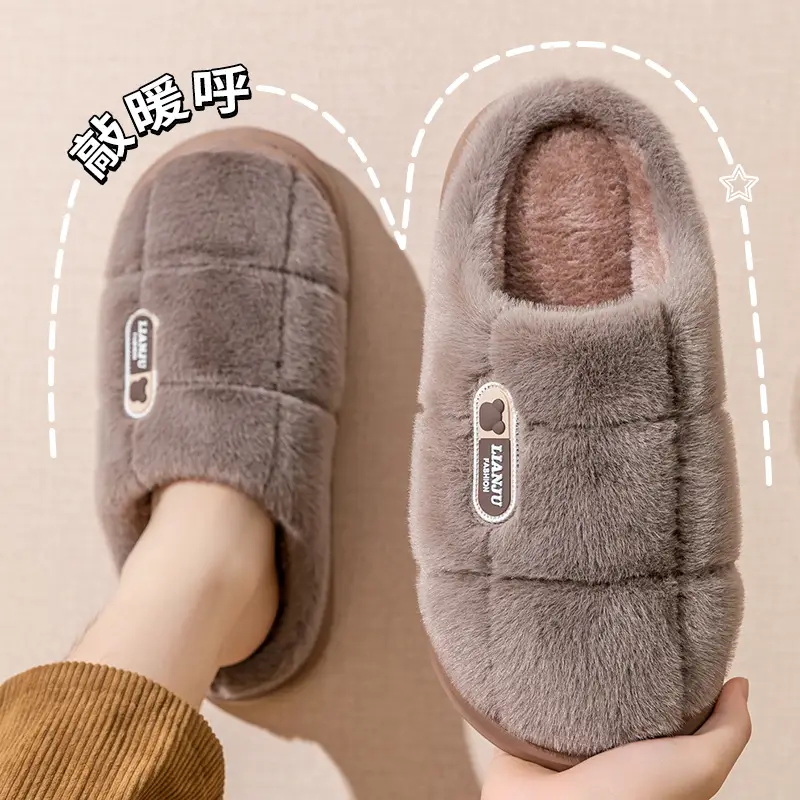 Elderly Cotton Slippers for Men Winter Warm Anti-Slip - Image 8