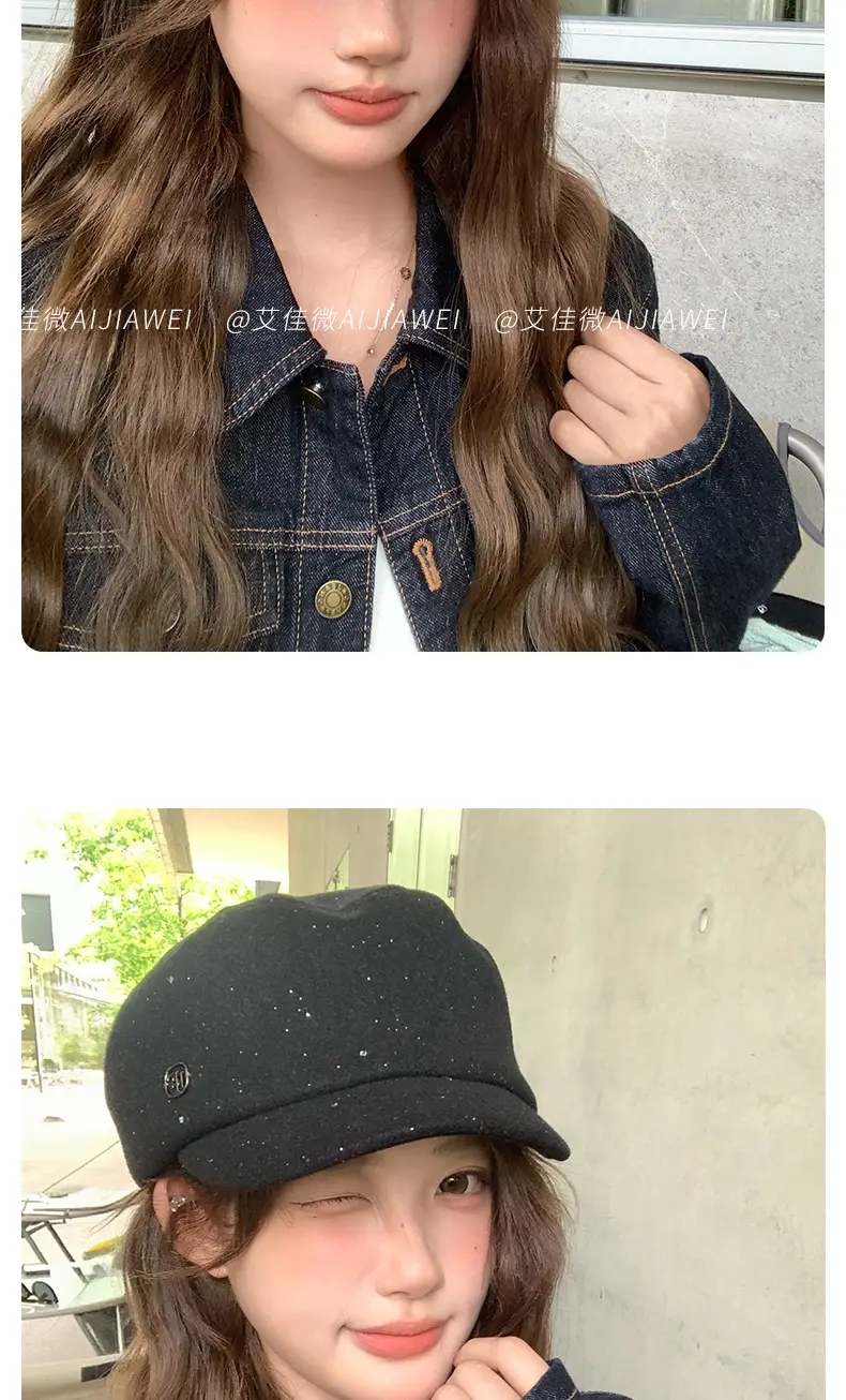 2025 Women Woolen Japanese Style Duckbill Hat 5.5cm — feature 11