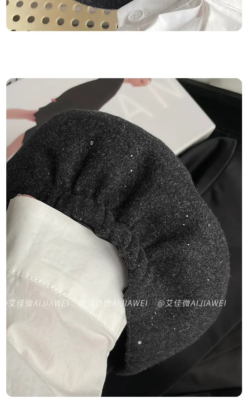 2025 Women Woolen Japanese Style Duckbill Hat 5.5cm — feature 15