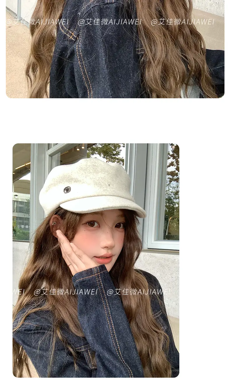 2025 Women Woolen Japanese Style Duckbill Hat 5.5cm — feature 6