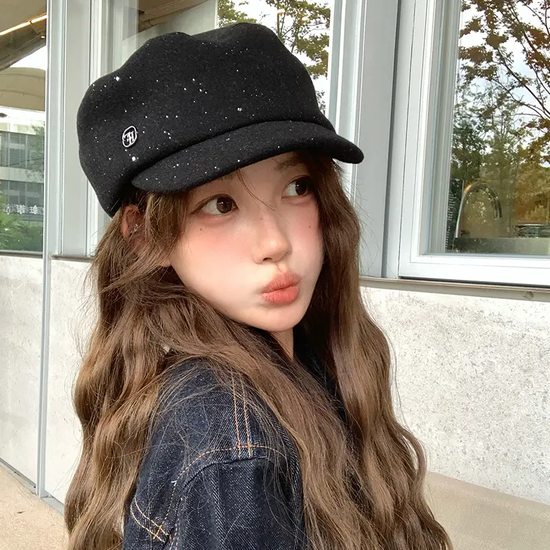 2025 Women Woolen Japanese Style Duckbill Hat 5.5cm - Image 2