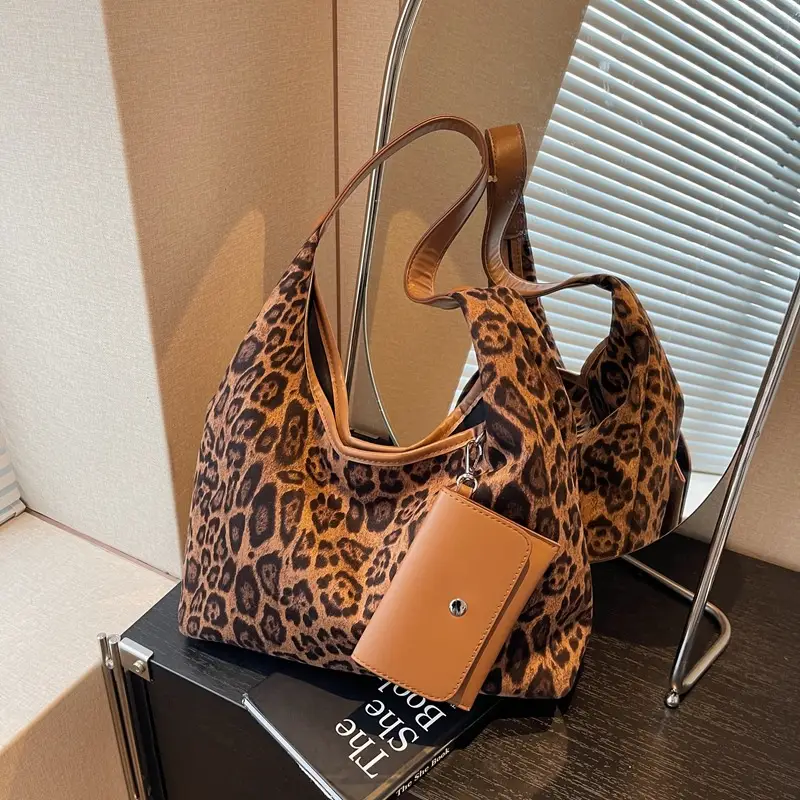 Leopard Print Large Cap Bag for Women 2025 - Image 2