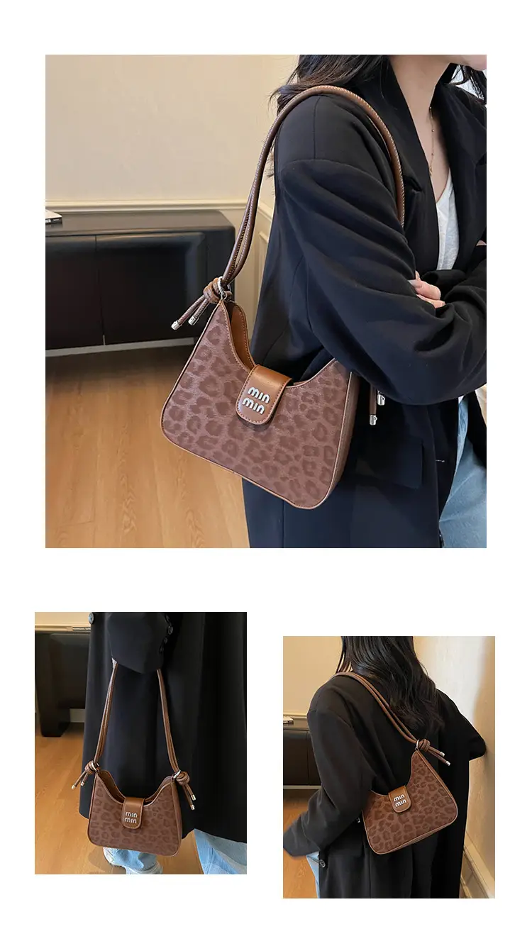 Women Crossbody Bag Brown PU Leather 2026 New — feature 12