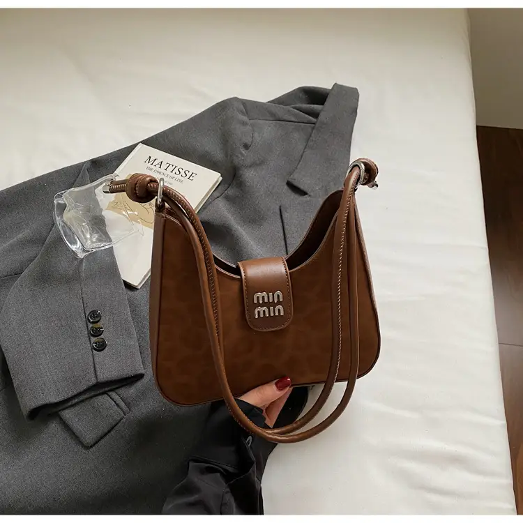 Women Crossbody Bag Brown PU Leather 2026 New - Image 2