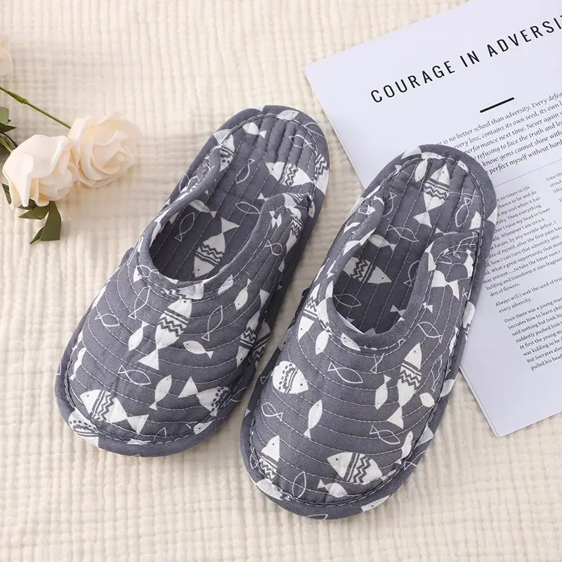 Summer Climbing Mat Special Slippers, Cotton Cloth Silent Four-Season Breathable Shoe Covers, Adult Indoor Cloth-Soled Toe-Cap Slippers — feature 16