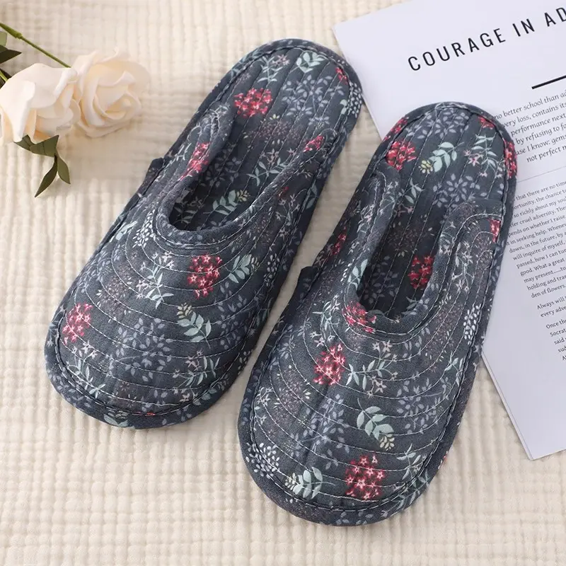 Summer Climbing Mat Special Slippers, Cotton Cloth Silent Four-Season Breathable Shoe Covers, Adult Indoor Cloth-Soled Toe-Cap Slippers — feature 22